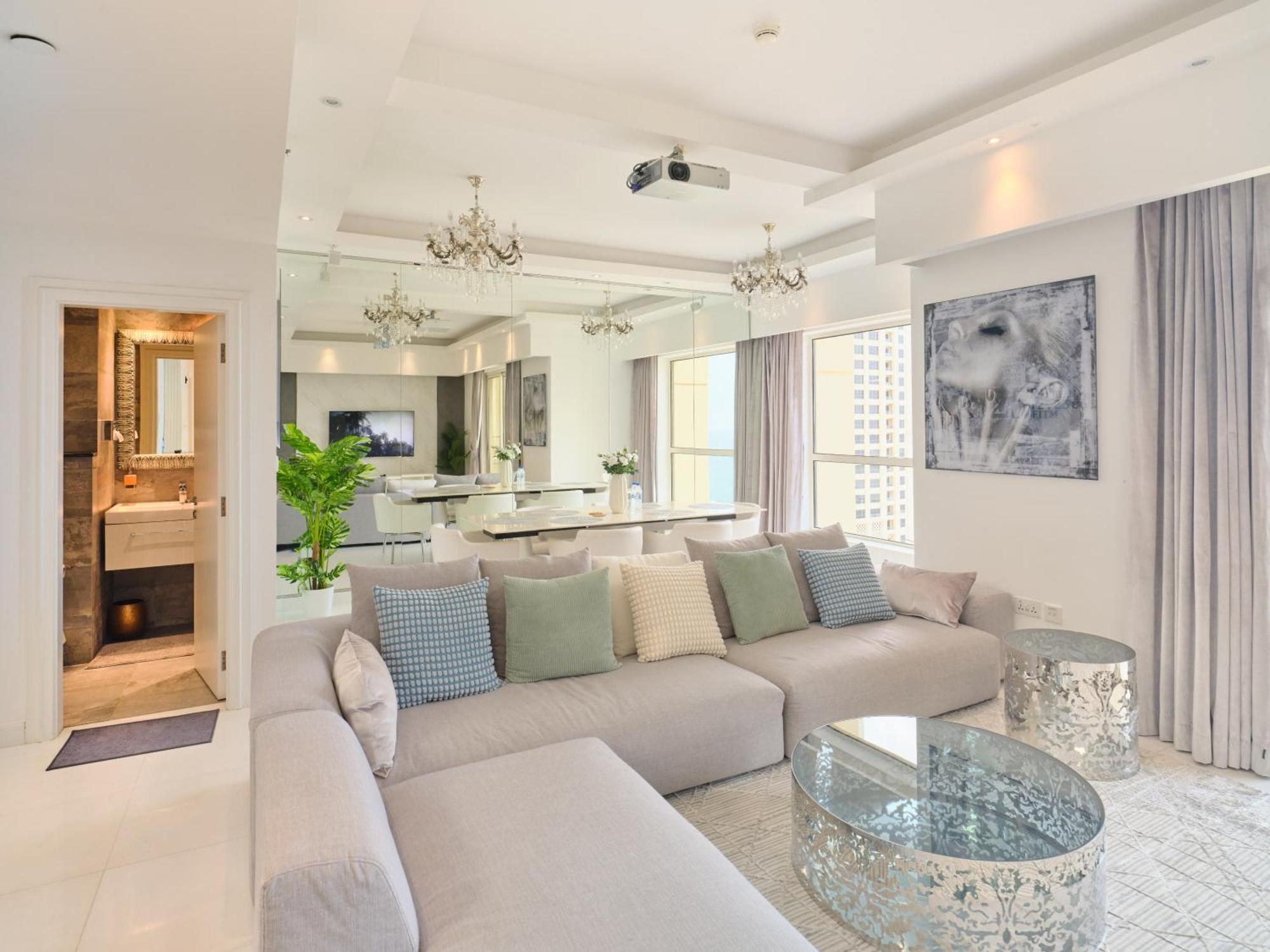Jbr Beachfront Luxe Apartment All Rooms Sea Facing دبي المظهر الخارجي الصورة